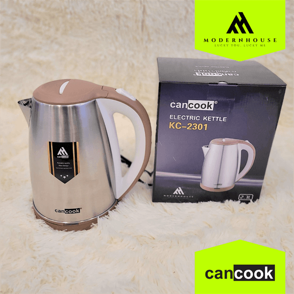 Ấm đun nước điện, Model: KC-2301, hiệu CANCOOK. Điện áp 220V,tần số: 50Hz, công suất 1500W, dung tích 2.3L.Hàng mới 100%